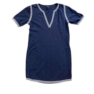 J.Crew Navy Blue 100% Cotton Tunic Shirt, Women’s Size XXS, with pockets!